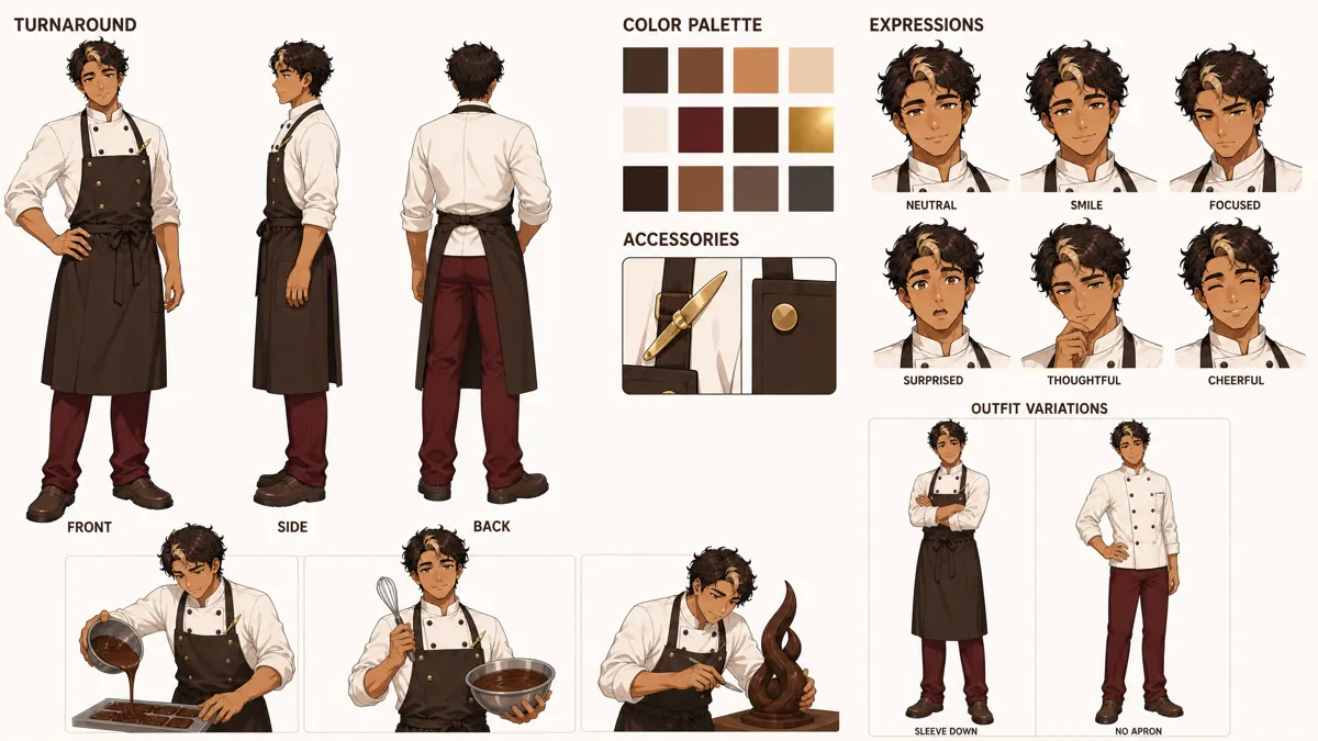 Ke Ke — Character turnaround sheet