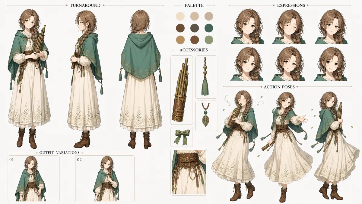 Lu Sheng — Character turnaround sheet