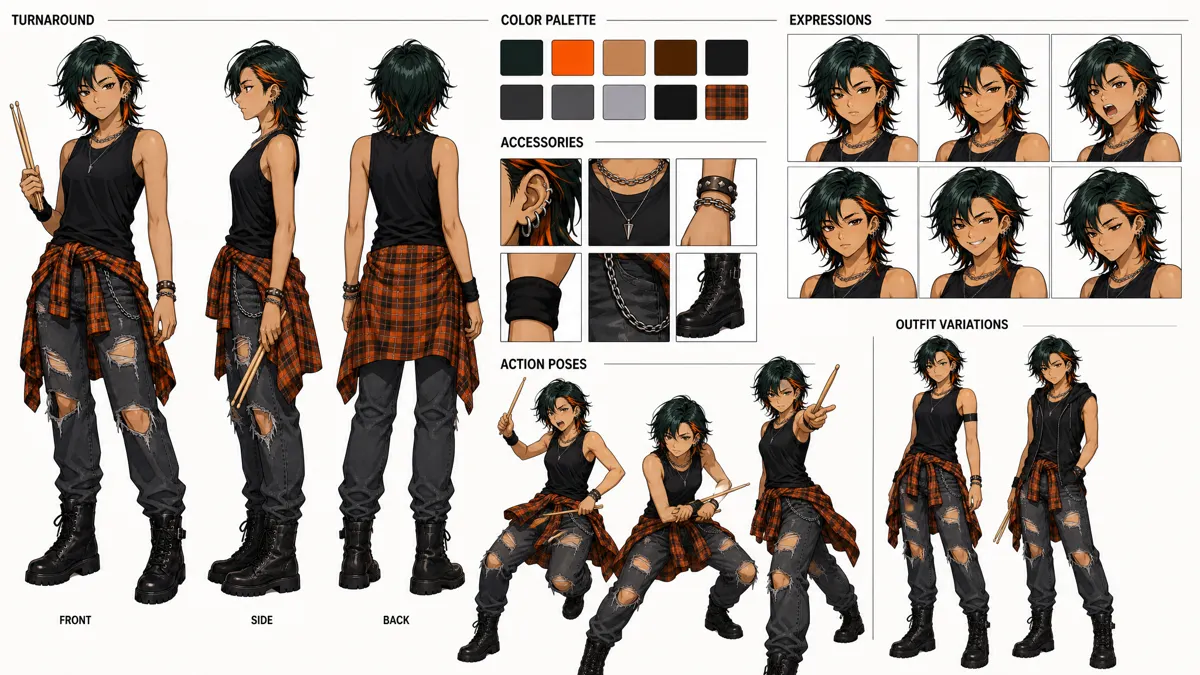 Su Xiaoyu — Character turnaround sheet