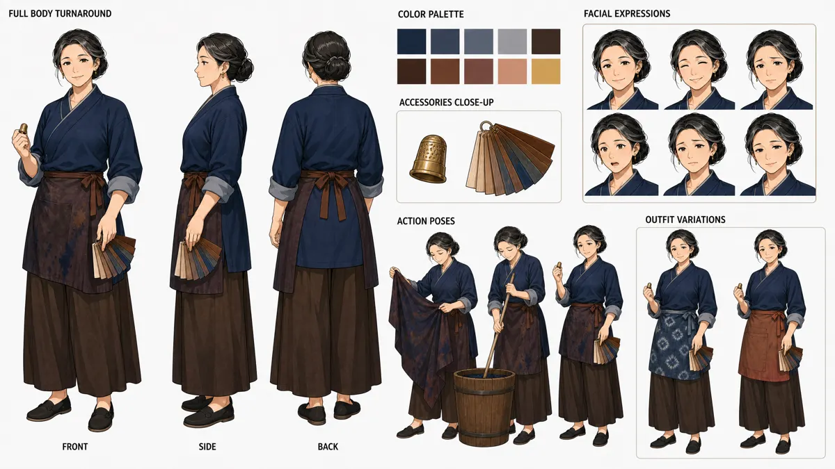 Zhao Jingyi — Character turnaround sheet